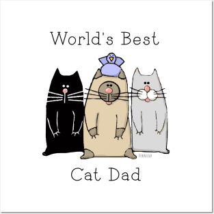 World's Best Cat Dad Posters and Art